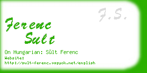 ferenc sult business card